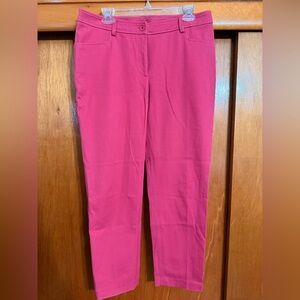 Anne Klein Vibrant Pink Cropped Pants
